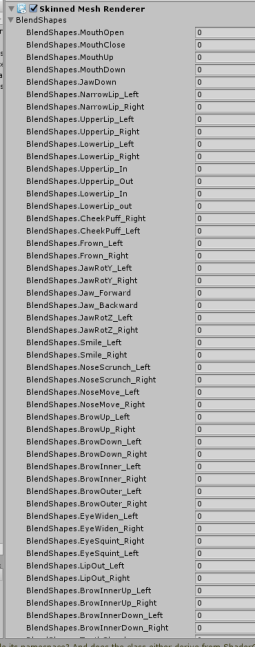 blendshapelist